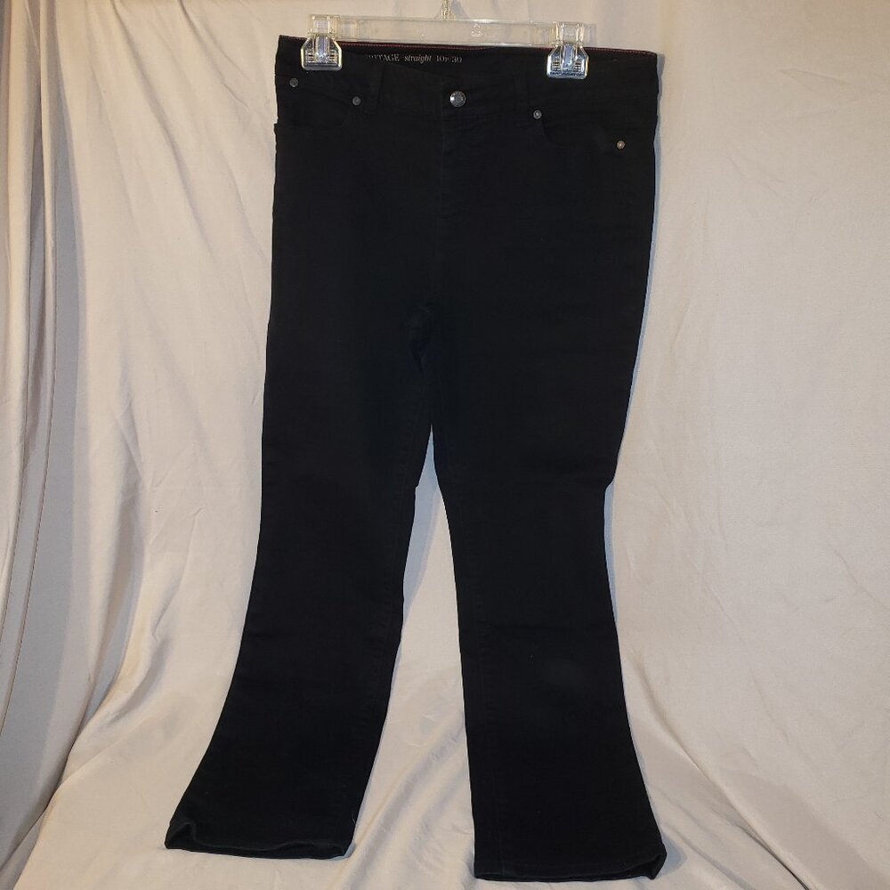 Women's Talbots Petites Heritage Style Black Denim Jeans - 10P